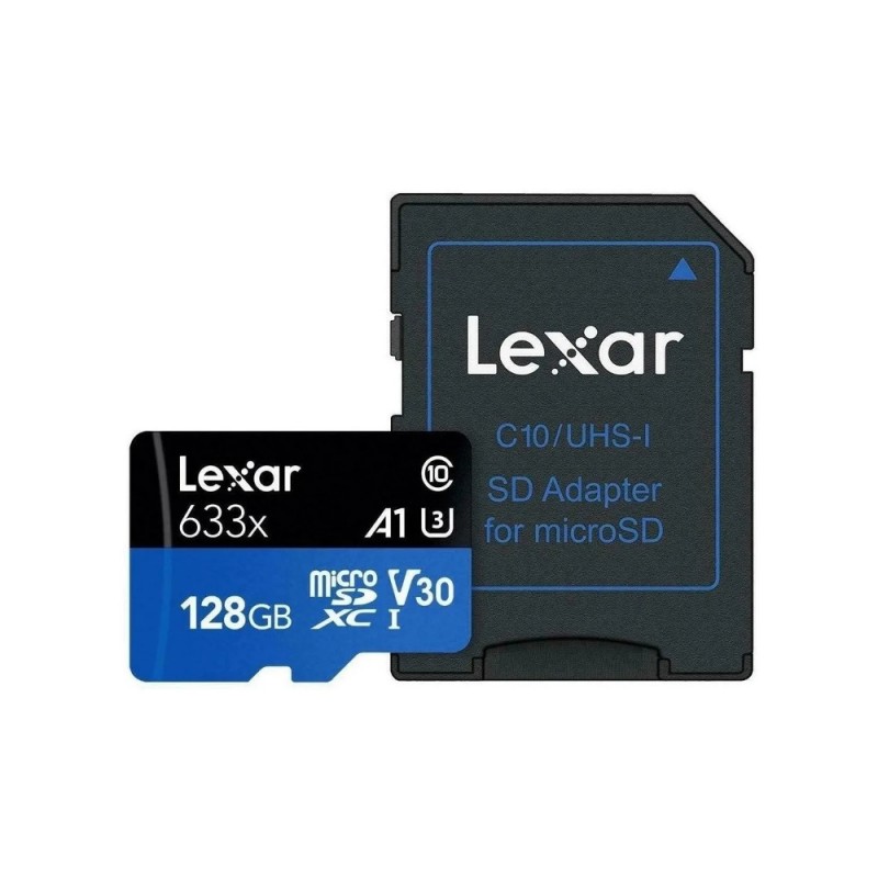 Tarjeta Micro SD con Adaptador SD Lexar 128 GB